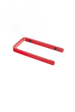 Load image into Gallery viewer, Deep red toilet paper holder with black screws