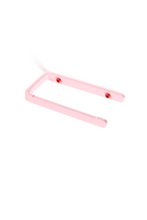 Load image into Gallery viewer, Pink toilet paper holder with red screws