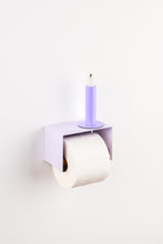 Charger l'image dans la galerie, lavender purple toilet paper holder in nice design where you can put things on top like a phone or candle or some small accessories.
