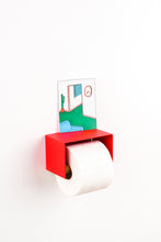 Charger l'image dans la galerie, red toilet paper holder in nice design where you can put things on top like a phone or candle or some small accessories