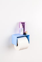 Charger l'image dans la galerie, ice blue design toilet paper holder with space to put things on top
