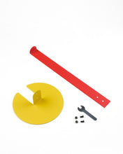 Load image into Gallery viewer, Kitchen paper dispenser or holder for extra toilet rolls in yellow and red combination
