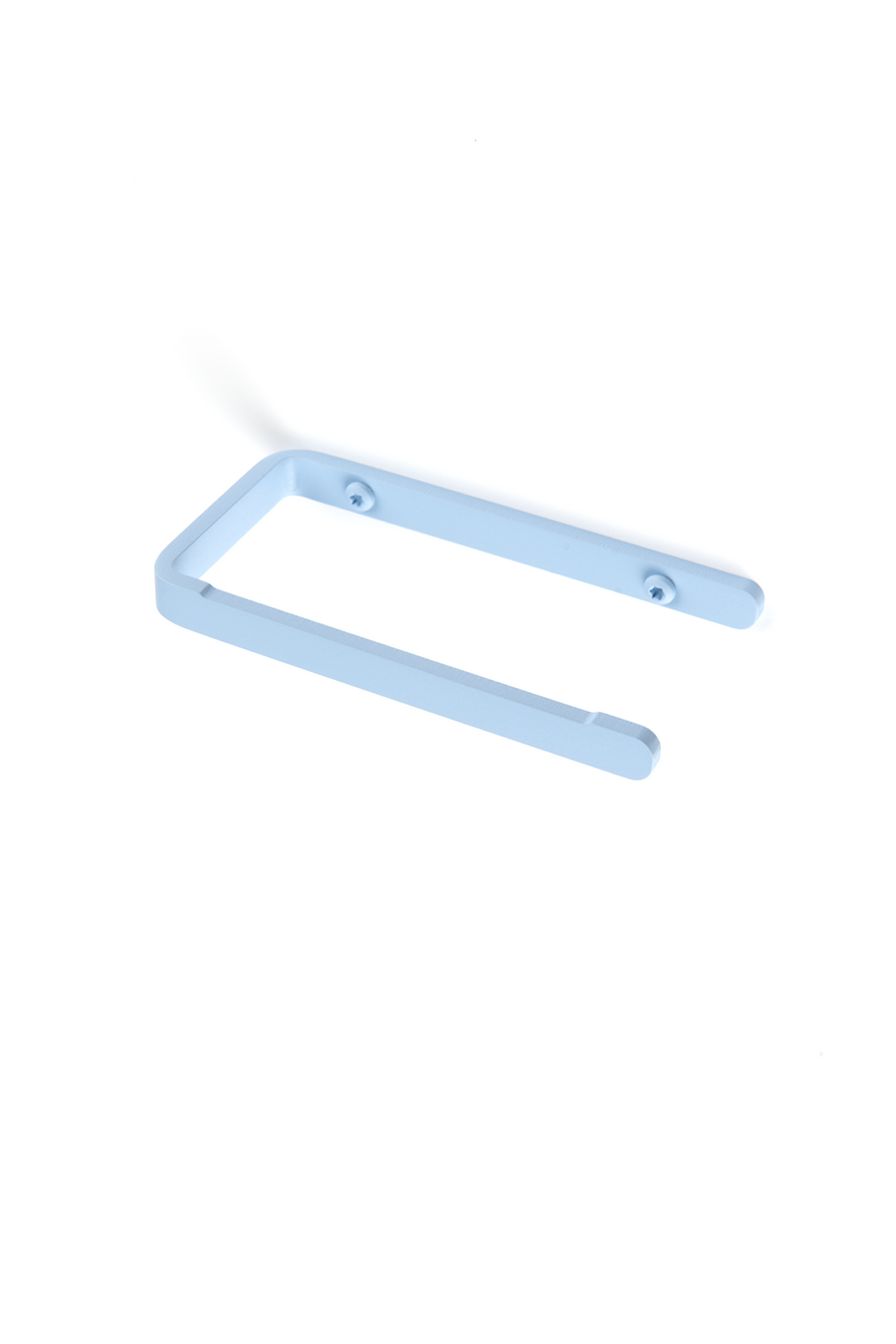 Ice blue toilet paper holder with ice blue screws