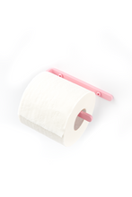 Load image into Gallery viewer, Pink toilet paper holder with pink screws
