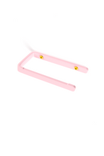 Load image into Gallery viewer, Pink toilet paper holder with yellow screws
