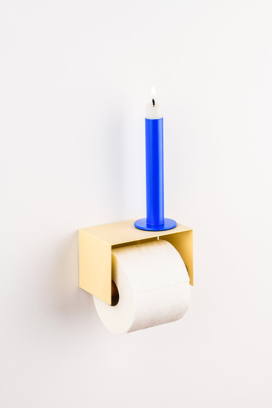ivory cream white toilet paper holder in nice design where you can put things on top like a phone or candle or some small accessories.  