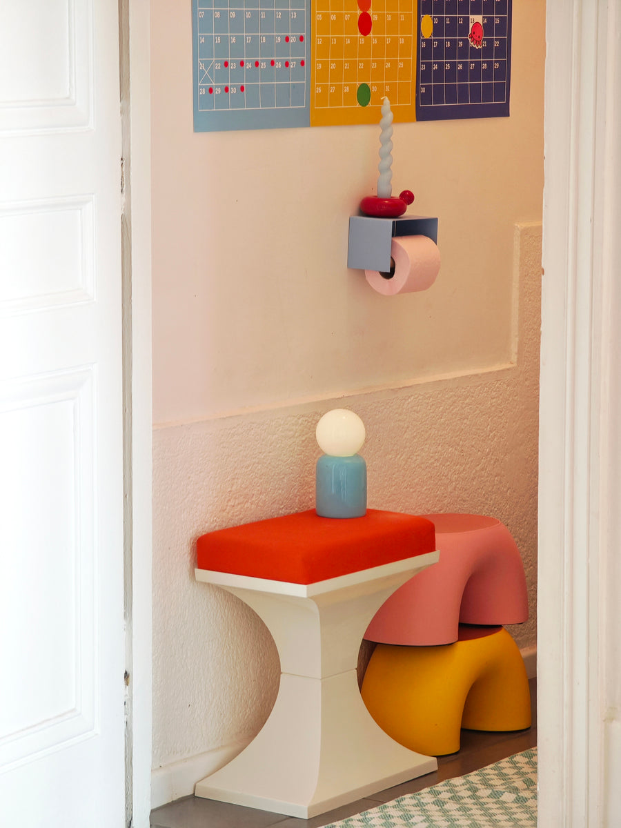 ice blue design toilet paper holder 