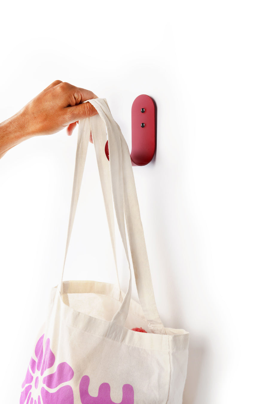 Hoki Wall Hook - Deep Red